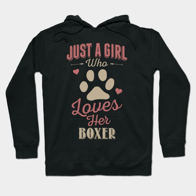 Just A Girl Who Loves Her Boxer Hoodie by Xamgi